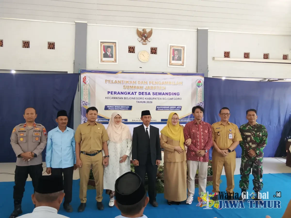 Pelantikan Perangkat Desa Semanding, Dua Pejabat Baru Resmi Emban Amanah