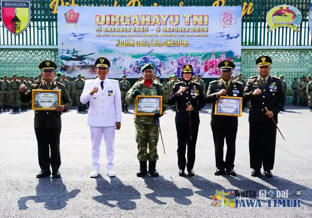 Dandim 0813 Bojonegoro Pimpin Upacara HUT ke- 81 TNI