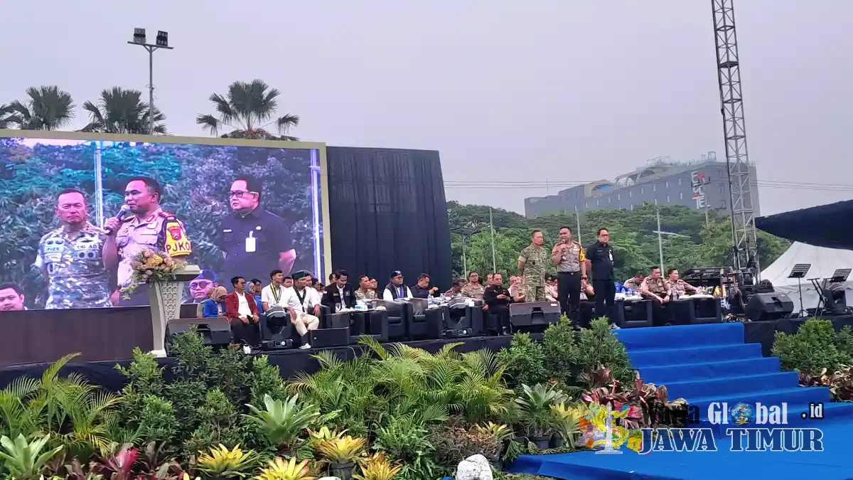 APEL KEBANGSAAN AKTIVIS  JAWA TIMUR DI MAPOLDA JATIM, HMI, PMII, IPSI, ANSOR-BANSER SATU BARISAN SIAPKAN GENERASI EMAS 2045