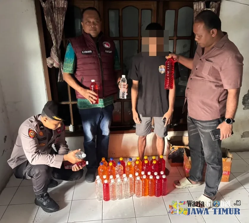 Polres Pekalongan Gerebek Tiga Lokasi, 174 Kemasan Arak Bali dan Ciu Ilegal Disita!