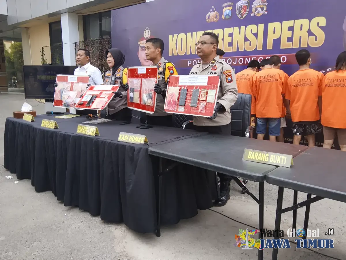 ​Polres Bojonegoro Ungkap 8 Kasus Narkotika, 11 Tersangka dan Sabu-Ganja Disita