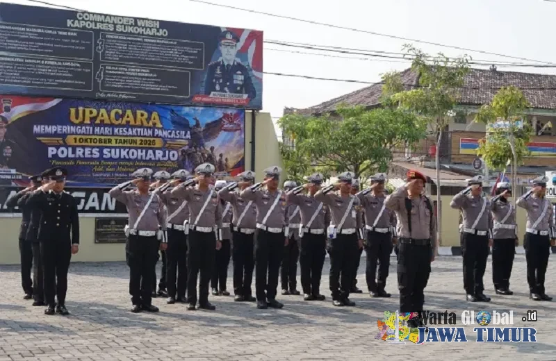 Polres Sukoharjo Peringati Hari Kesaktian Pancasila, Wakapolres Tekankan Pengamalan Nilai Pancasila dalam Pengabdian