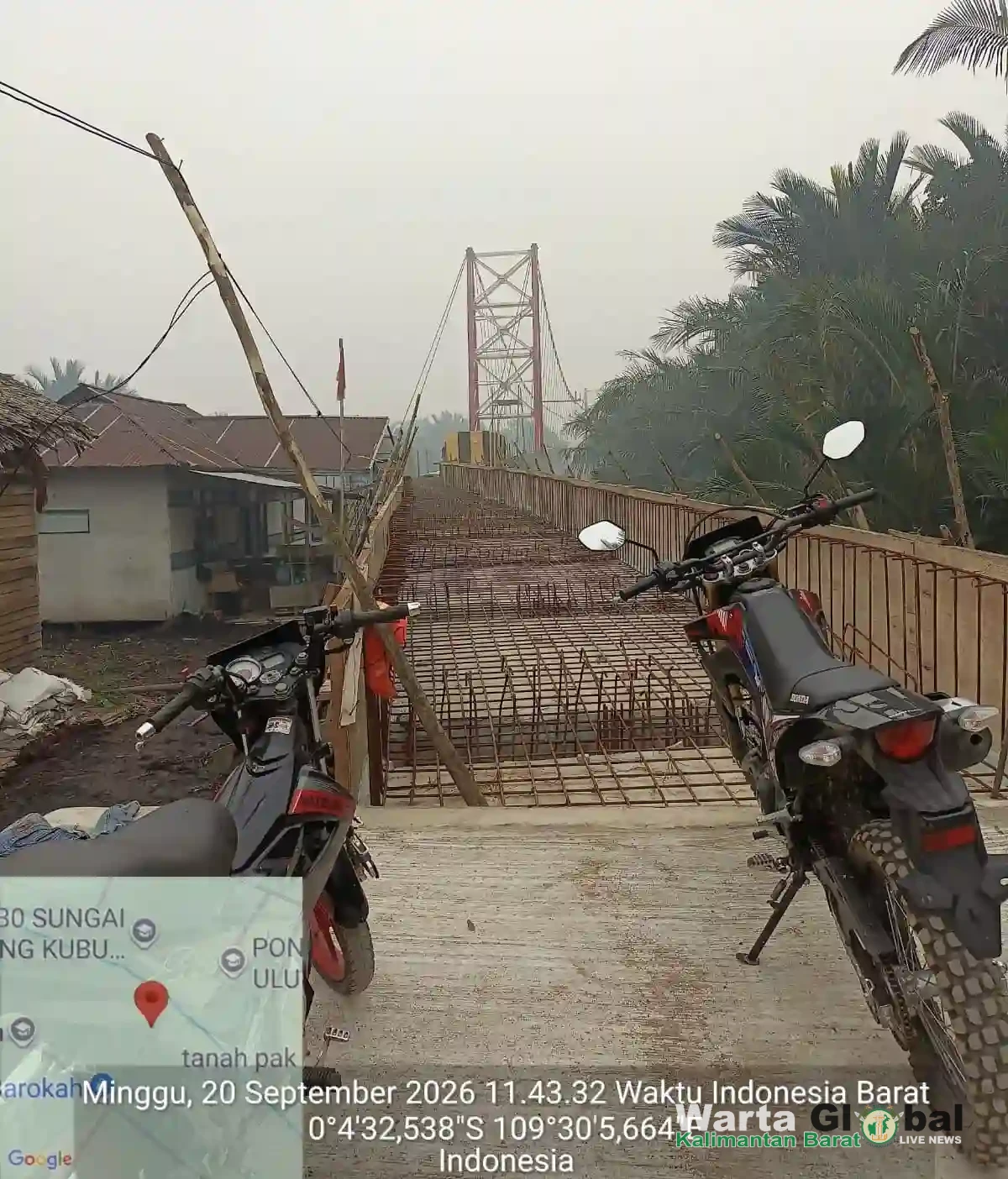 Proyek Jembatan Gantung Simpang Kanan Kubu Raya Disorot, Kesesuaian Mutu dan Pengawasan Dipertanyakan