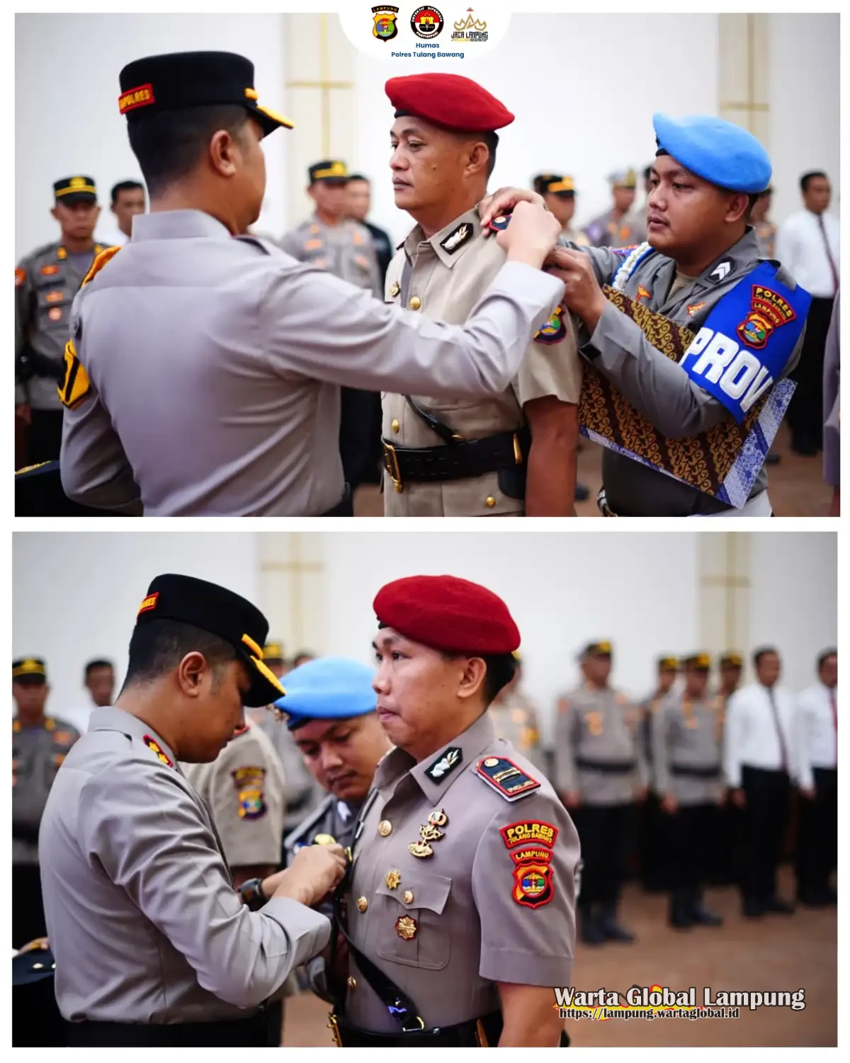 Kapolres tulang bawang .pimpin Sertijab kasat narkoba, tegaskan komitmen perang melawan  narkoba