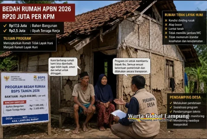 Bedah Rumah APBN Rp 20 Juta Dipertanyakan, KPM Punya Material Sendiri Masih Harus Beli?