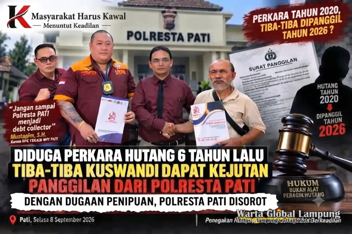 Diduga Perkara Hutang 6 tahun lalu tanpa ada yang menagih tiba² Kuswandi dapat Kejutan Panggilan dari Polresta PATI, dengan dugaan Penipuan, Polresta PATI disorot