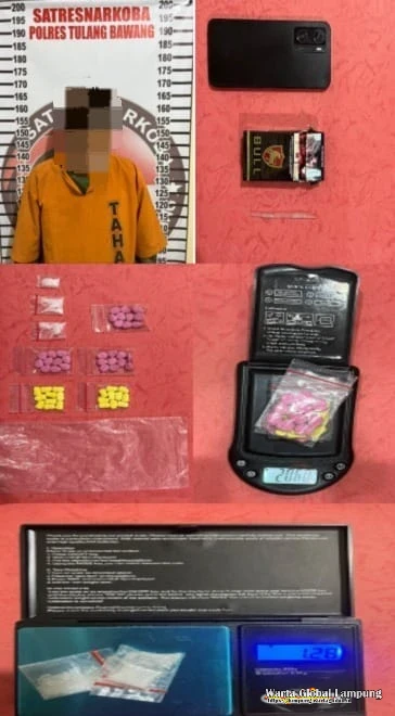 Gerebek rumah di menggala polisi temukan sabu dan puluhan butir ekstasi