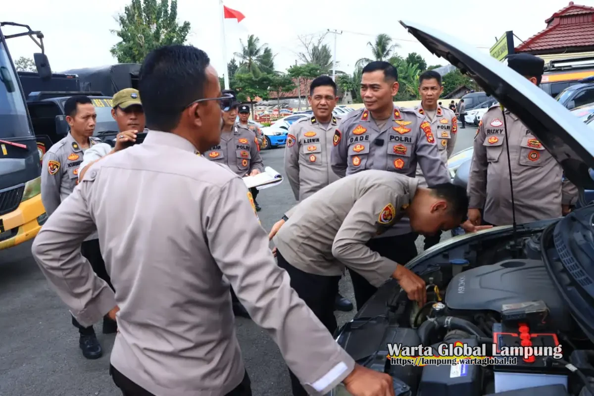 Supervisi logistik 2026, polres tulang bawang pastikan kendaraan, senpi hingga almatsus