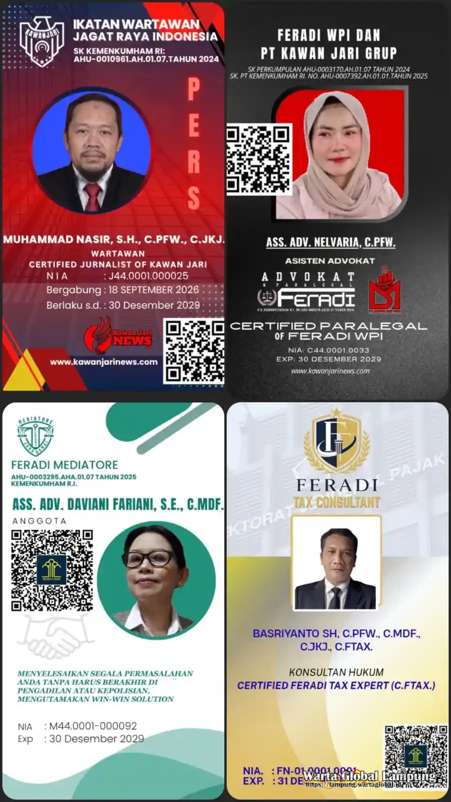 FERADI WPI Membuka Pelatihan Pendidikan Sertifikasi Non Akademik Jurnalistik, Mediator, Paralegal, Perpajakan. Menjadikan Anggota bisa Bekerja Mandiri