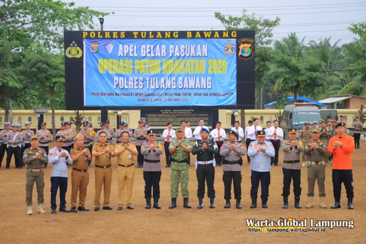 Polres tulang bawang gelar apel pasukan operasi patuh Krakatau 2026