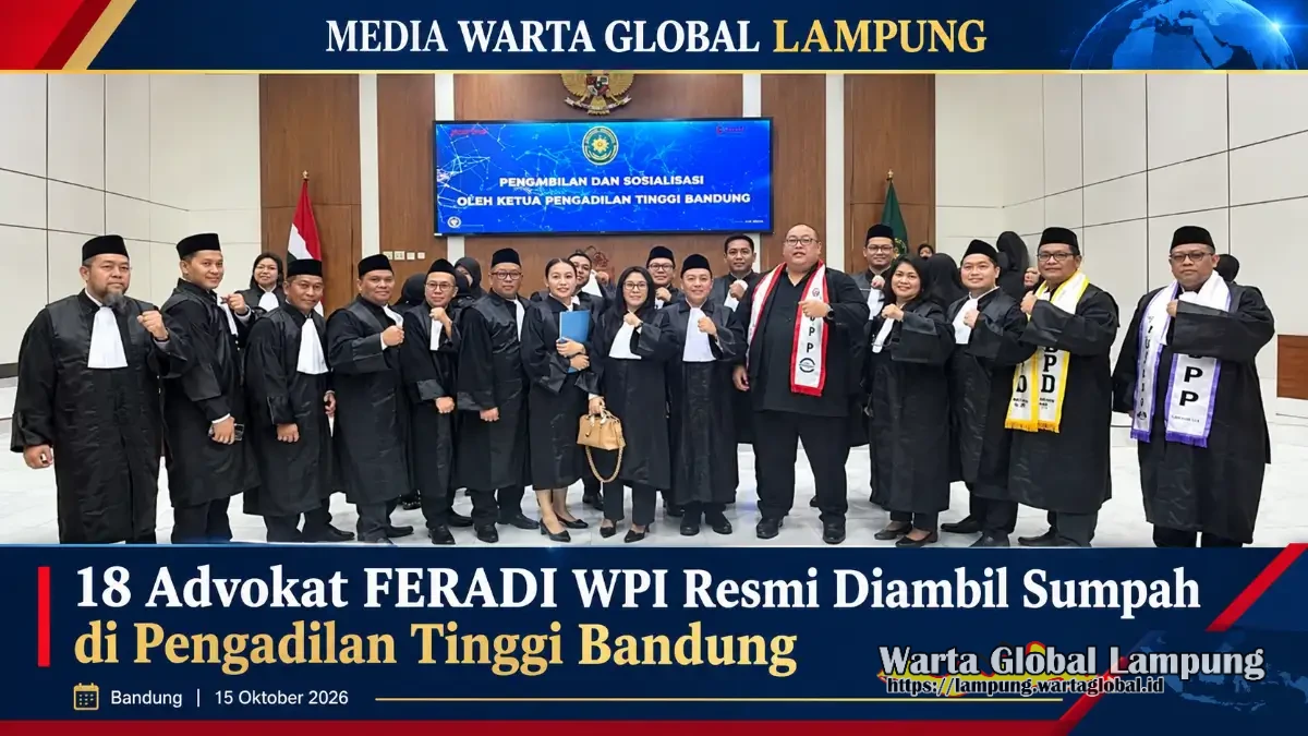 18 Advokat FERADI WPI Resmi Diambil Sumpah di Pengadilan Tinggi Bandung