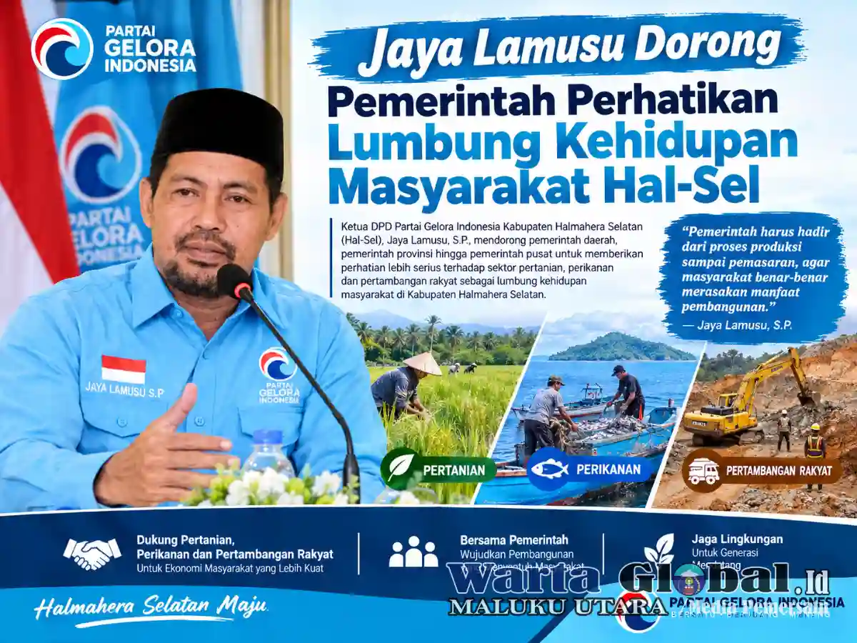 Jaya Lamusu Dorong Pemerintah Perhatikan Lumbung Kehidupan Masyarakat Hal-Sel
