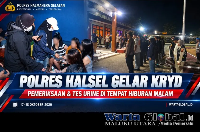 Polres Hal-Sel Gelar KRYD, Periksa Sejumlah Tempat Hiburan Malam dan Lakukan Tes Urine