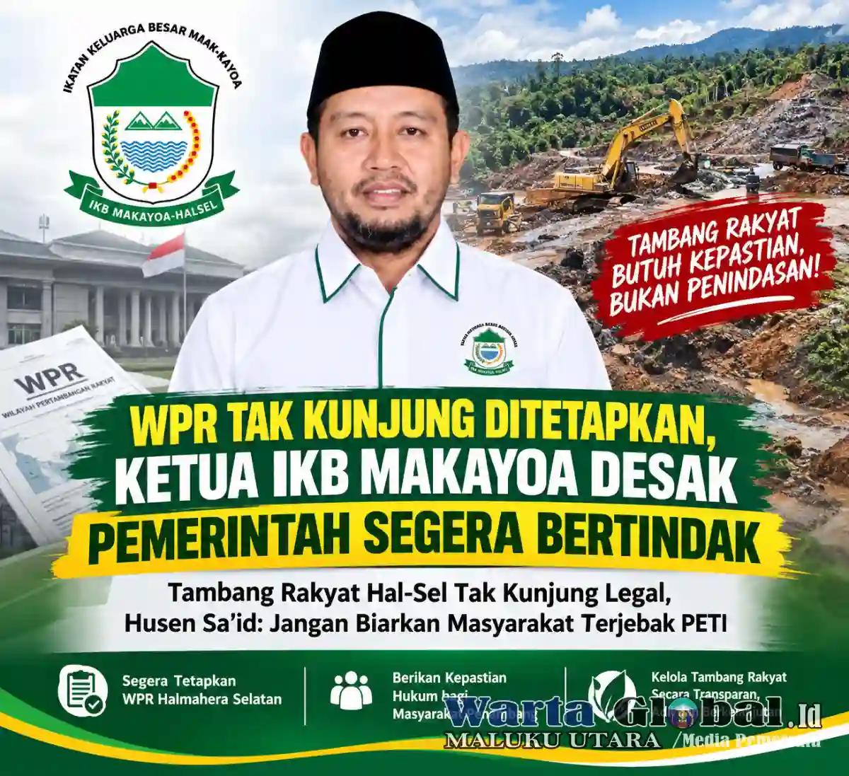 Ketua IKB Makayoa Soroti Lambannya Penyelesaian Izin Tambang Rakyat di Hal-Sel