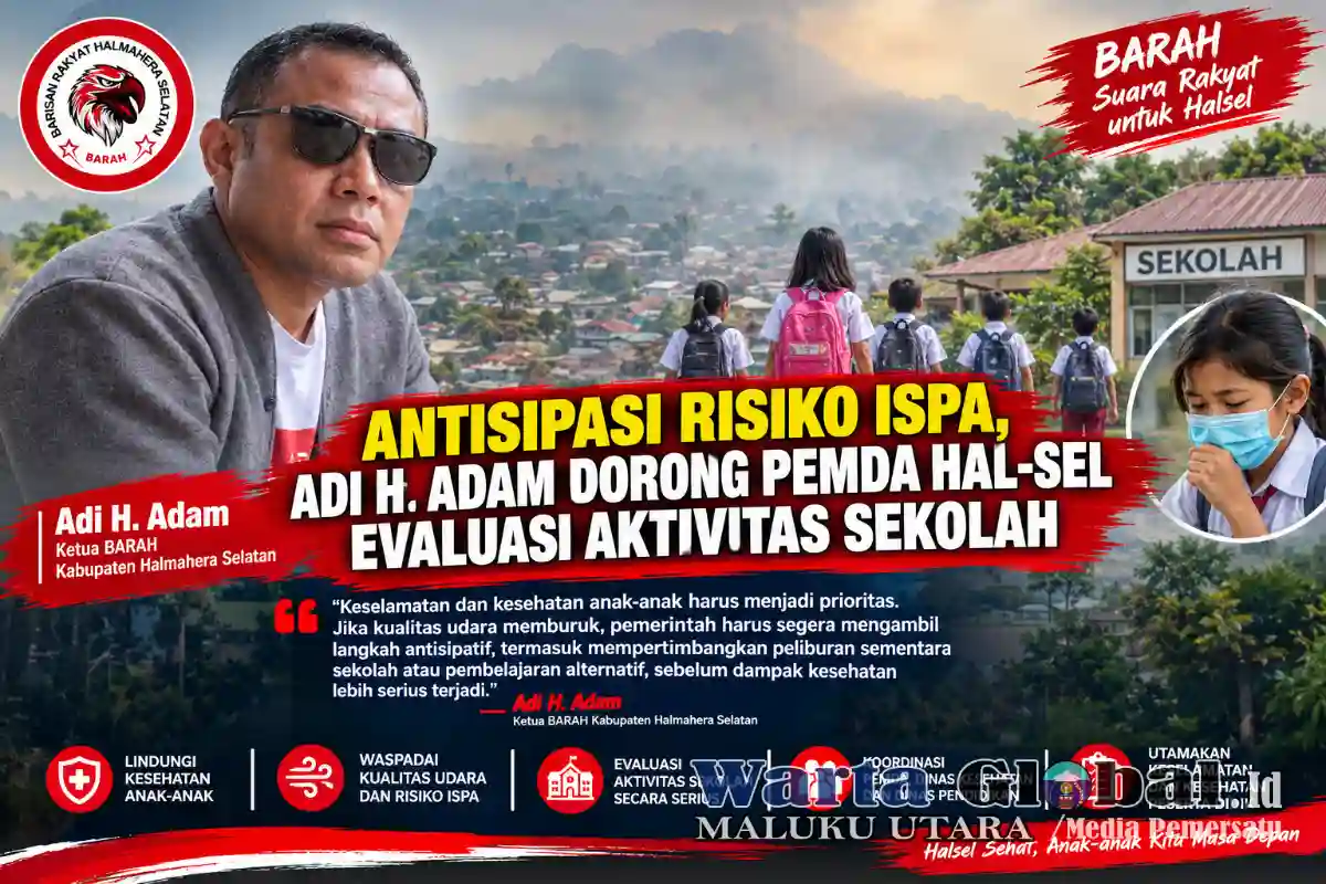 Antisipasi Risiko ISPA, Adi H. Adam Dorong Pemda Hal-Sel Evaluasi Aktivitas Sekolah