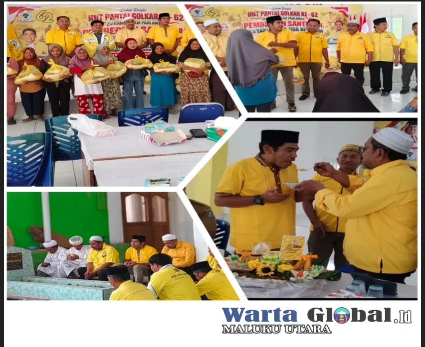 Jelang Musda Ke-V dan HUT Ke-62, DPD Partai Golkar Halmahera Selatan Gelar Ziarah dan Aksi Sosial