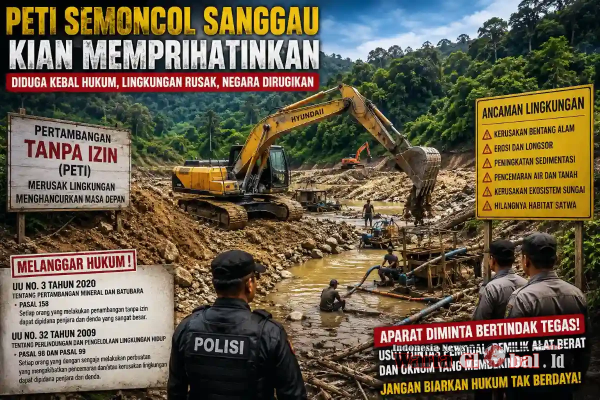 Tambang Ilegal Makin Berani di Semoncol, GWI Kalbar: Usut Pemodal hingga Dugaan Oknum Pembeking Tambang Ilegal Makin Berani di Semoncol, GWI Kalbar: Usut Pemodal hingga Dugaan Oknum Pembeking
