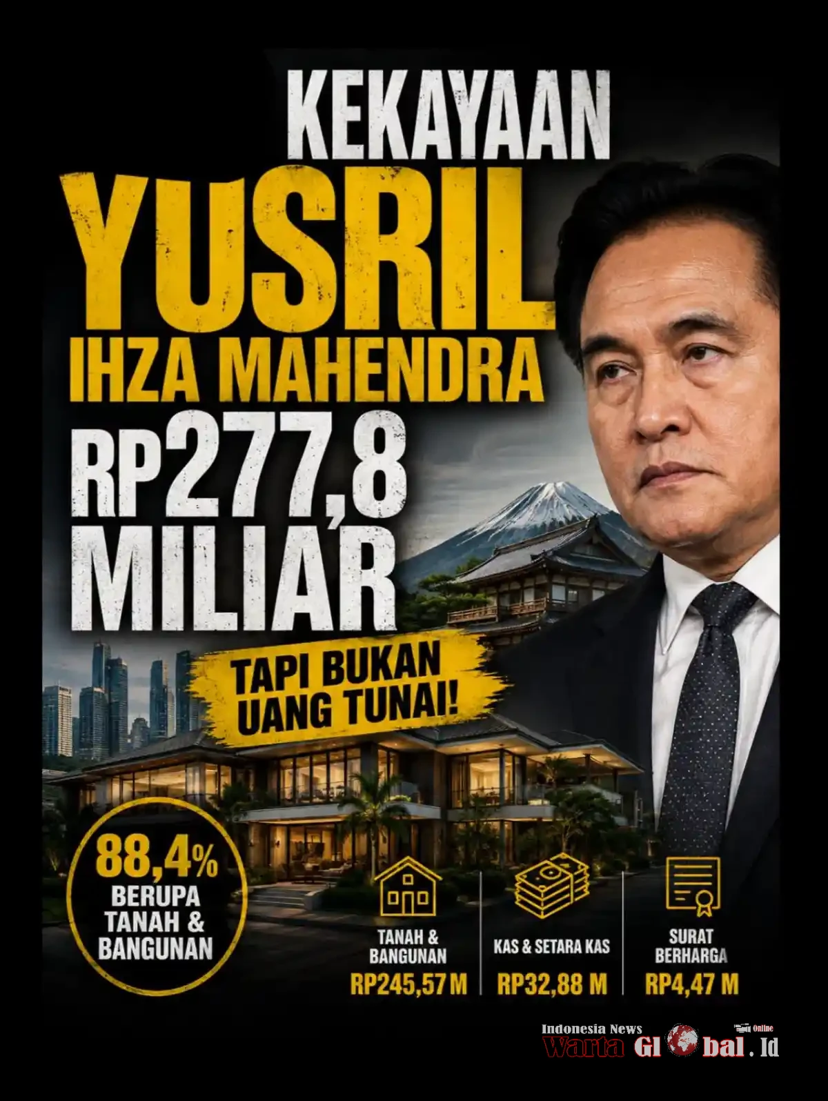 ANATOMI HARTA Rp277,8 MILIAR YUSRIL IHZA MAHENDRA
53 Properti, Aset Lintas Negara, dan Pertanyaan Besar di Balik Transparansi LHKPN


FFU.WartaGlobal Membidik