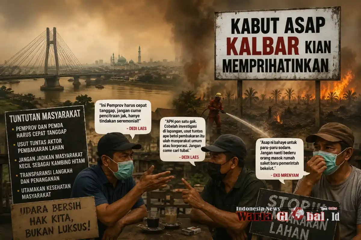 Kabut Asap Kalbar Kian Memprihatinkan, Pemerintah Diminta Berhenti Seremonial dan Tuntaskan Aktor Pembakaran Kabut Asap Kalbar Kian Memprihatinkan, Pemerintah Diminta Berhenti Seremonial dan Tuntaskan Aktor Pembakaran