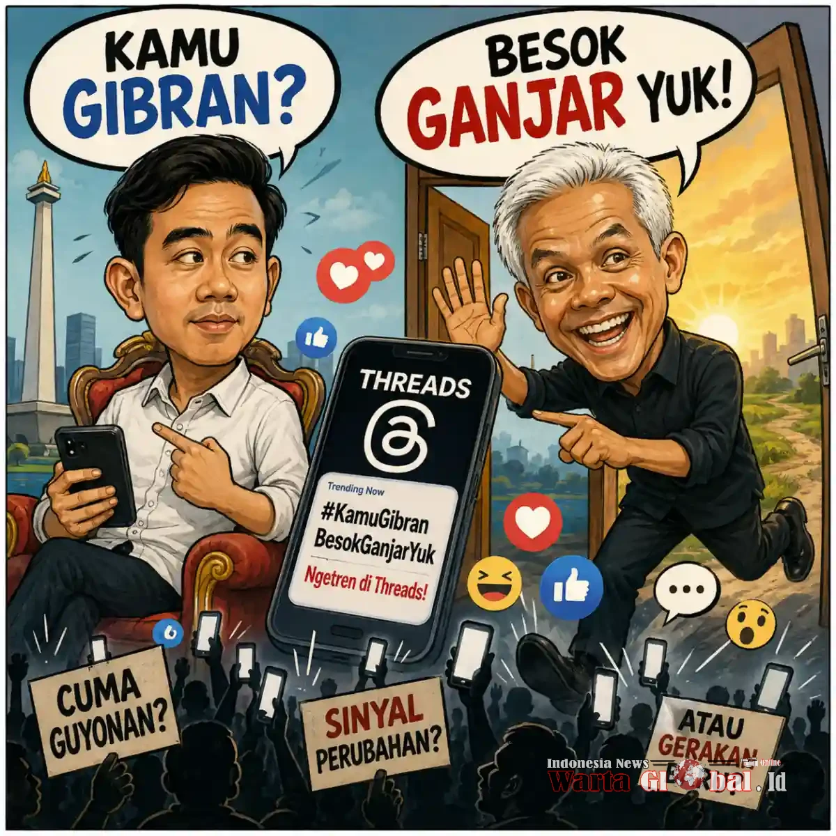 “Kamu Gibran? Besok Ganjar Yuk” 
Ngetren di Threads, Sinyal Baru atau Sekadar Guyonan Politik?