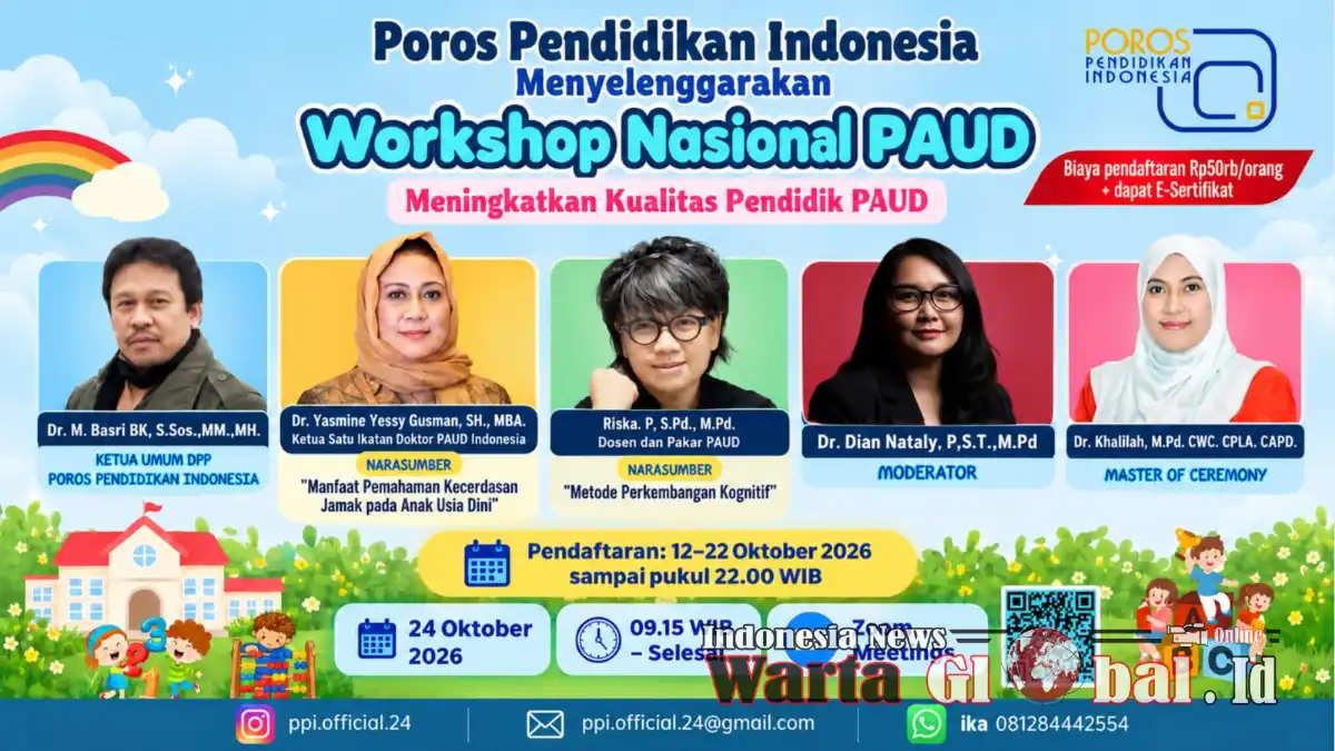 Poros Pendidikan Indonesia Buka Workshop Nasional PAUD Untuk Tingkatkan Kualitas Pendidik Anak Usia Dini Poros Pendidikan Indonesia Buka Workshop Nasional PAUD Untuk Tingkatkan Kualitas Pendidik Anak Usia Dini