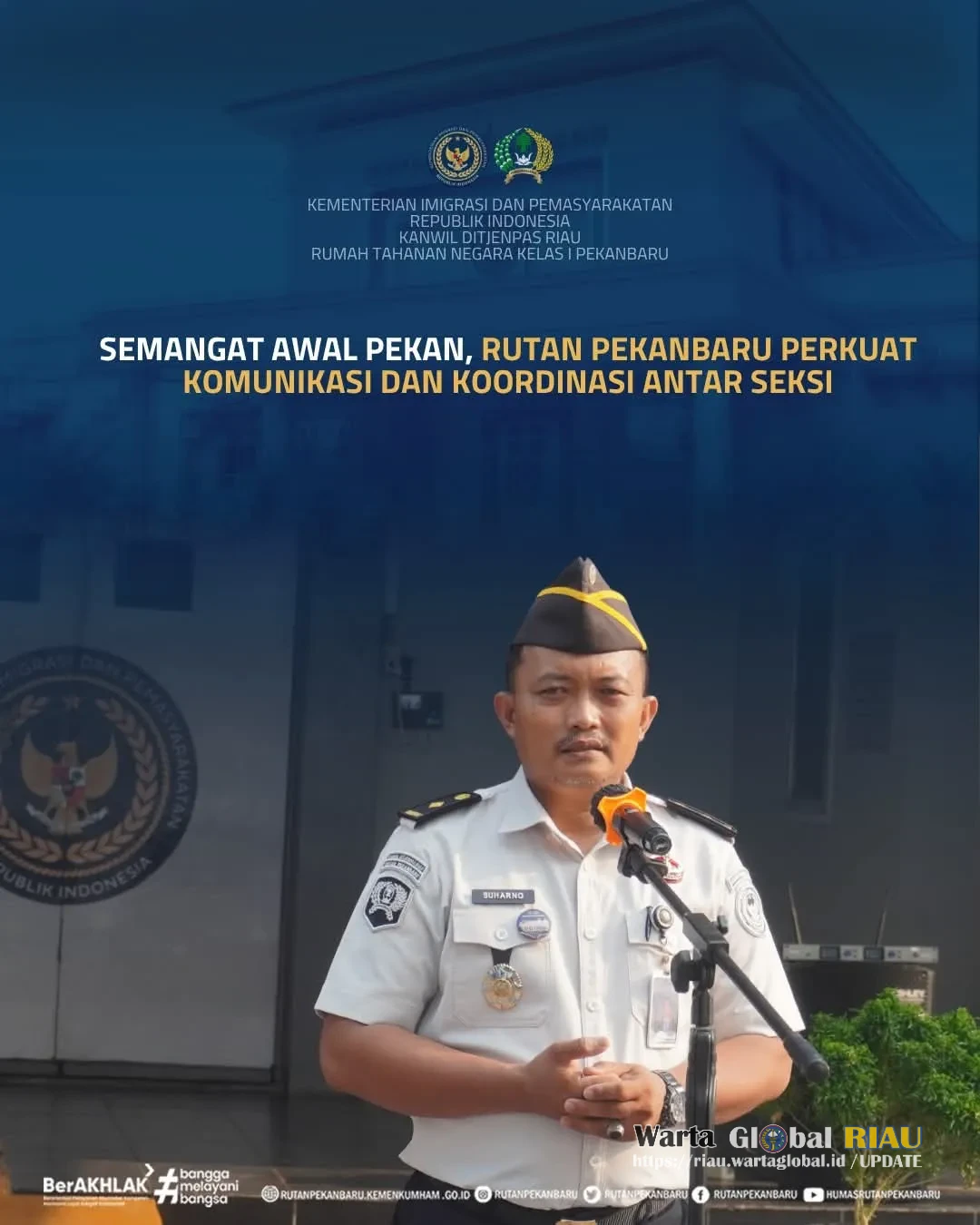 Semangat Awal Pekan, Rutan Pekanbaru Perkuat Komunikasi Dan Koordinasi Antar Seksi