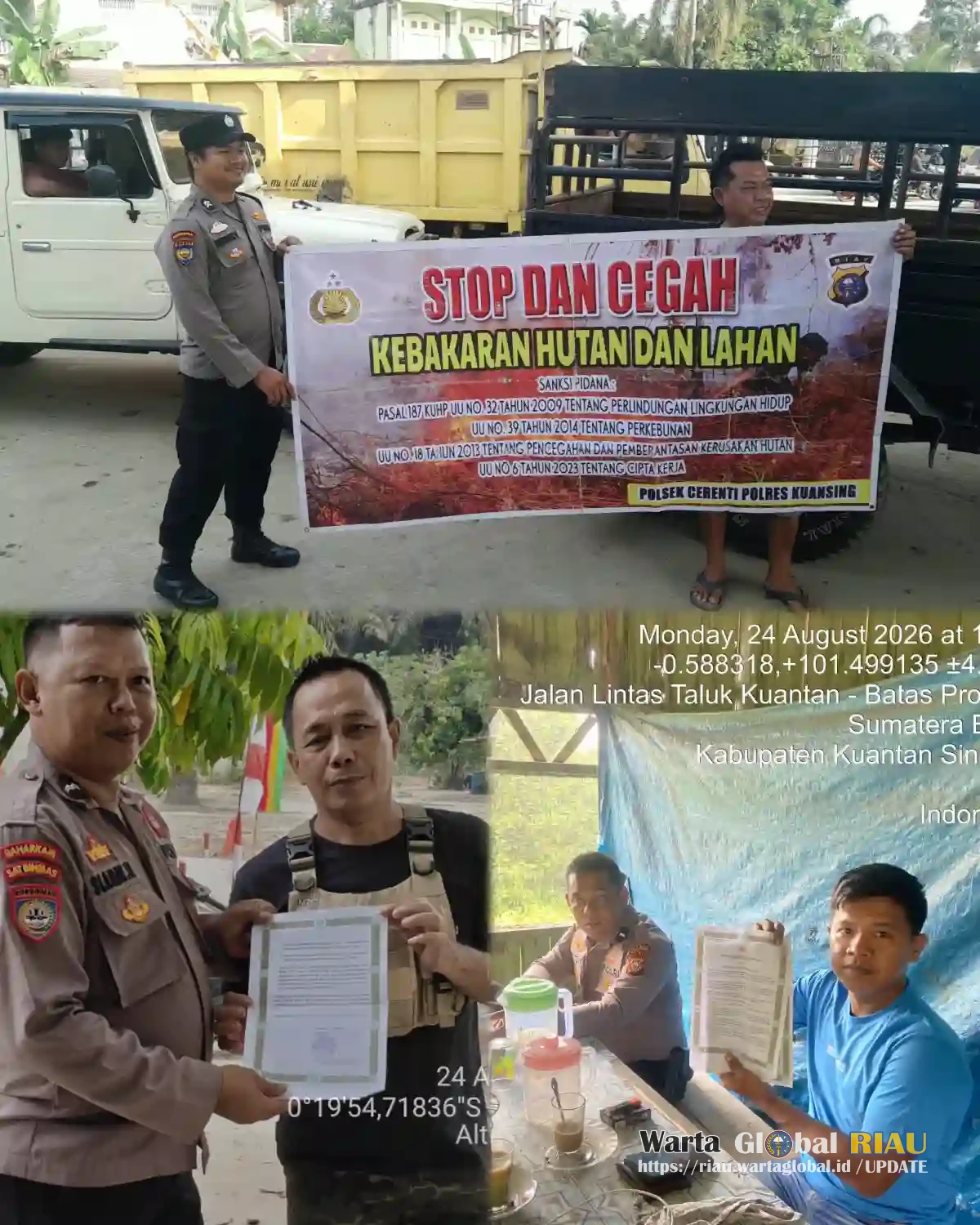 Polsek Jajaran Kuansing Perkuat Pencegahan Karhutla Lewat Sosialisasi Dan Patroli