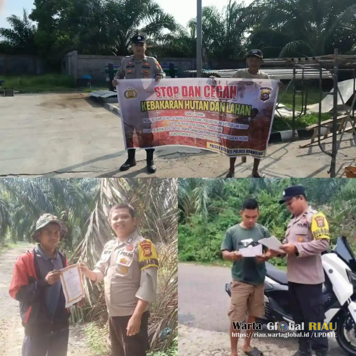 Polsek Jajaran Polres Kuansing Gencarkan Pencegahan Karhutla, Warga Diajak Bersama Jaga Lingkungan