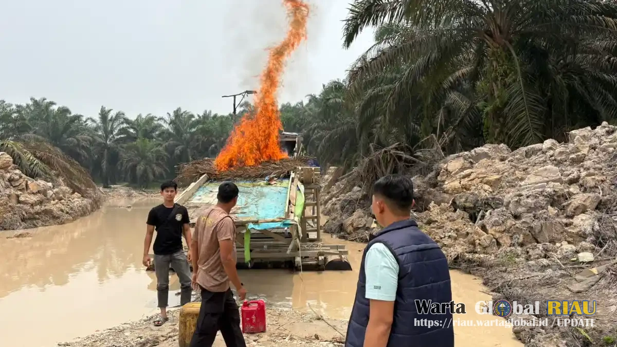 Polsek Pangean Tertibkan Satu Rakit PETI Di Desa Sako