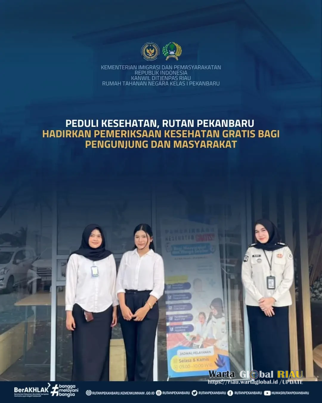 Peduli Kesehatan, Rutan Pekanbaru Hadirkan Pemeriksaan Kesehatan Gratis Bagi Pengunjung Dan Masyarakat