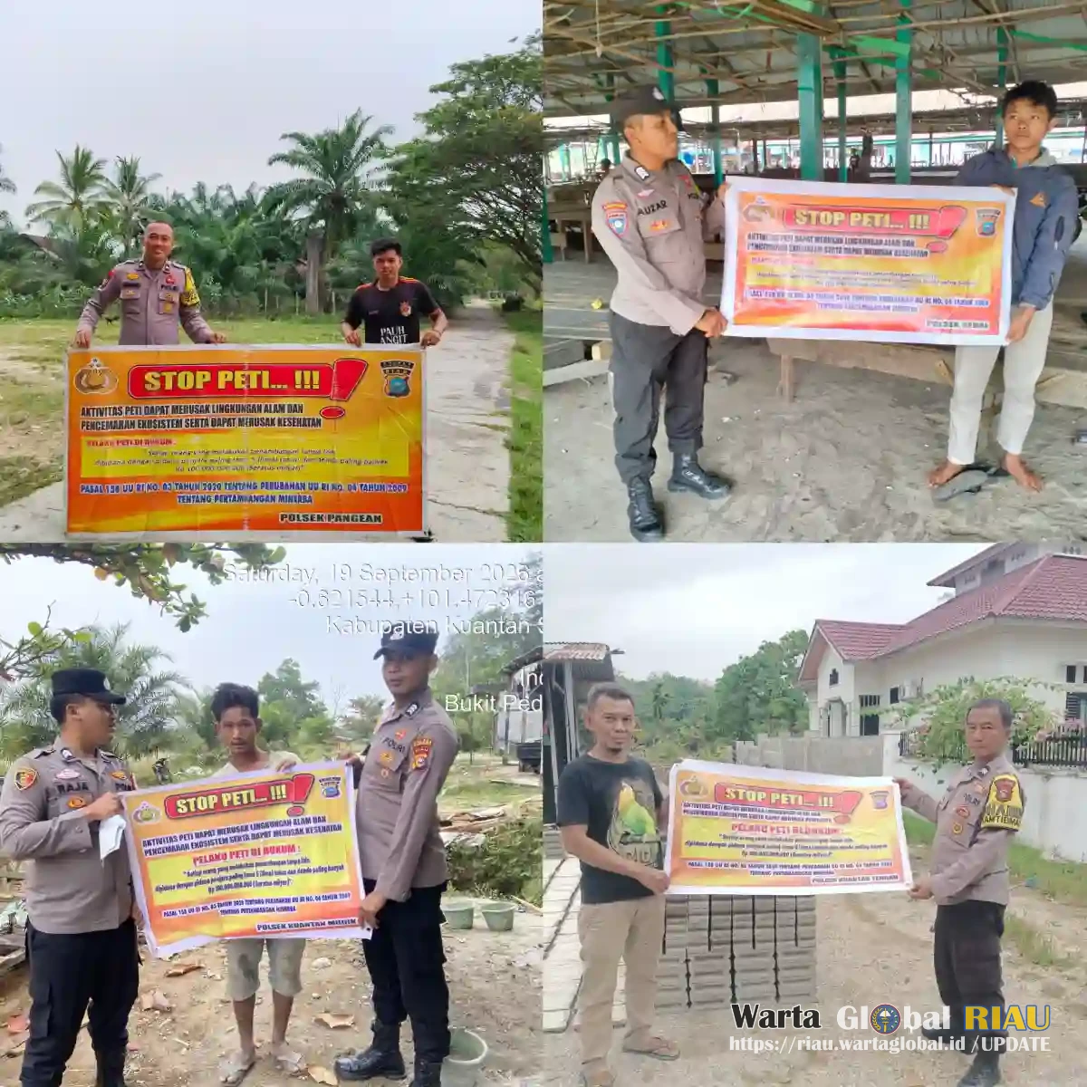 Polsek Jajaran Polres Kuansing Gencarkan Sosialisasi Larangan PETI Kepada Masyarakat