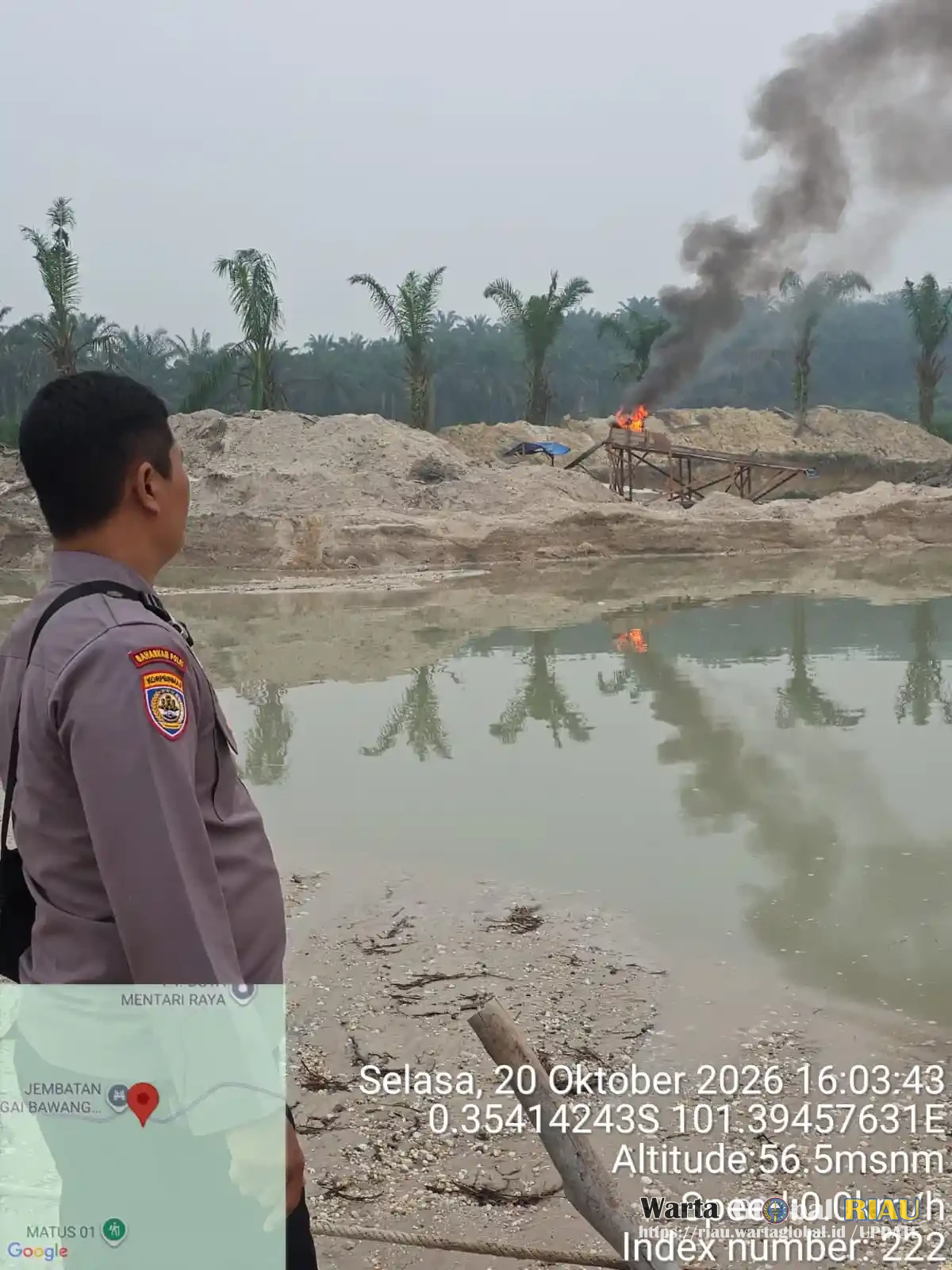 Polsek Singingi Tindak Lanjut Pengaduan Masyarakat Melalui Layanan Kepolisian 110, Dua Rakit Peti Ditindak