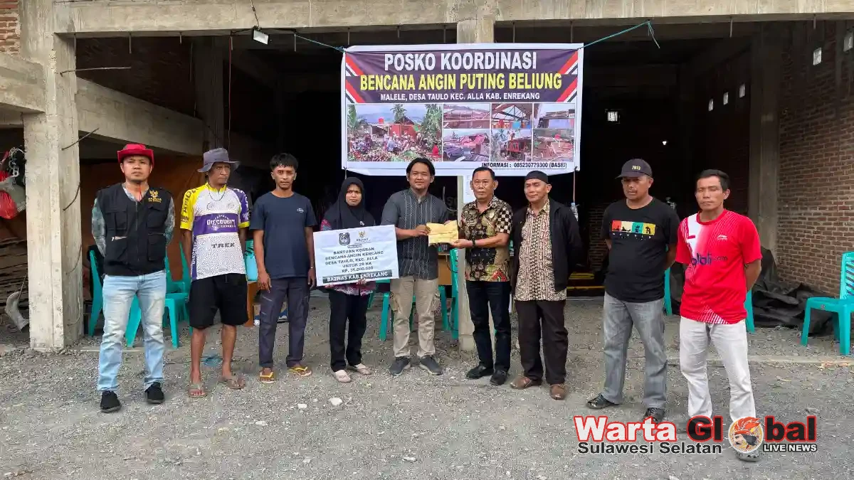 BAZNAS Enrekang Salurkan Rp78 Juta untuk Korban Bencana di Lima Titik