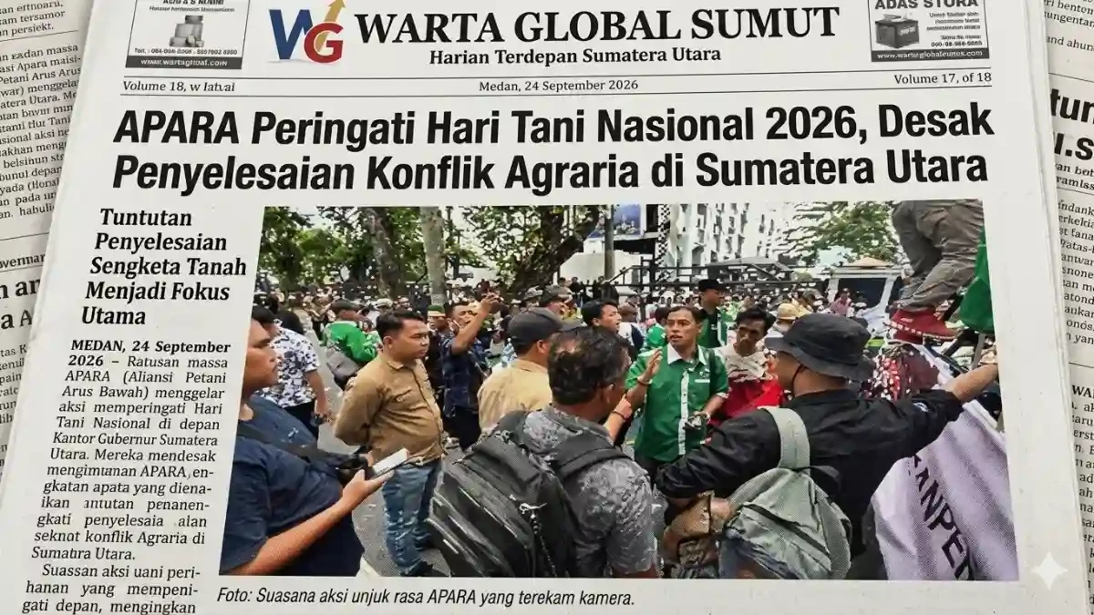 APARA Peringati Hari Tani Nasional 2026, Desak Penyelesaian Konflik Agraria di Sumatera Utara