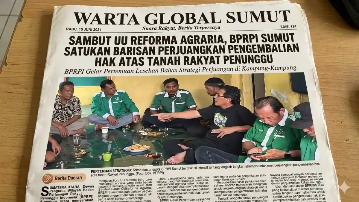Sambut UU Reforma Agraria, BPRPI Sumut Satukan Barisan Perjuangkan Pengembalian Hak Atas Tanah Rakyat Penunggu