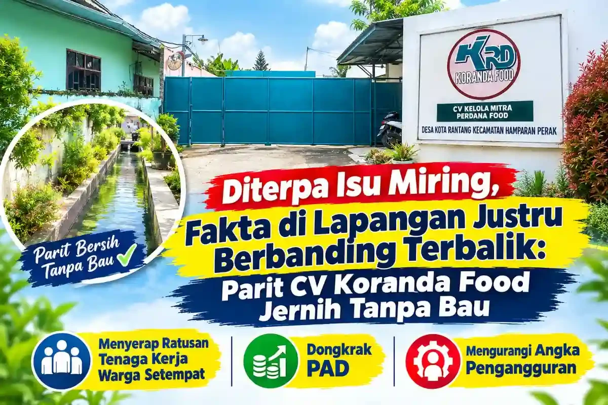 Isu Limbah Dibantah Fakta: Parit di Sekitar CV Koranda Food Terpantau Jernih