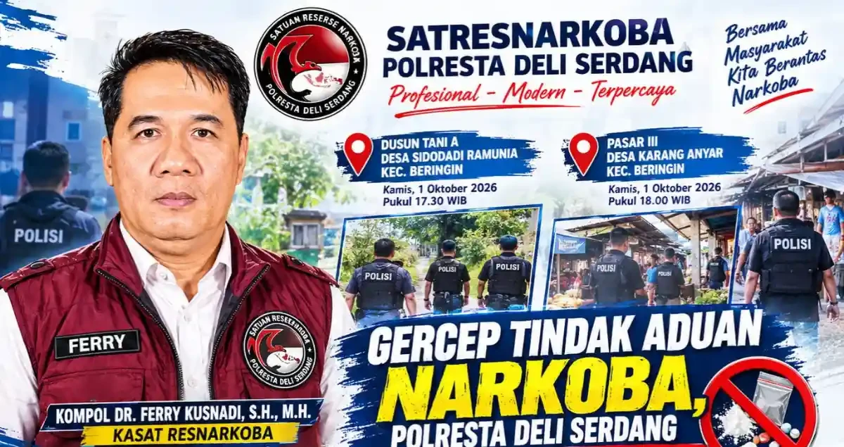 Respons Cepat Laporan Sabu, Satresnarkoba Polresta Deli Serdang Pastikan Lokasi Bersih
